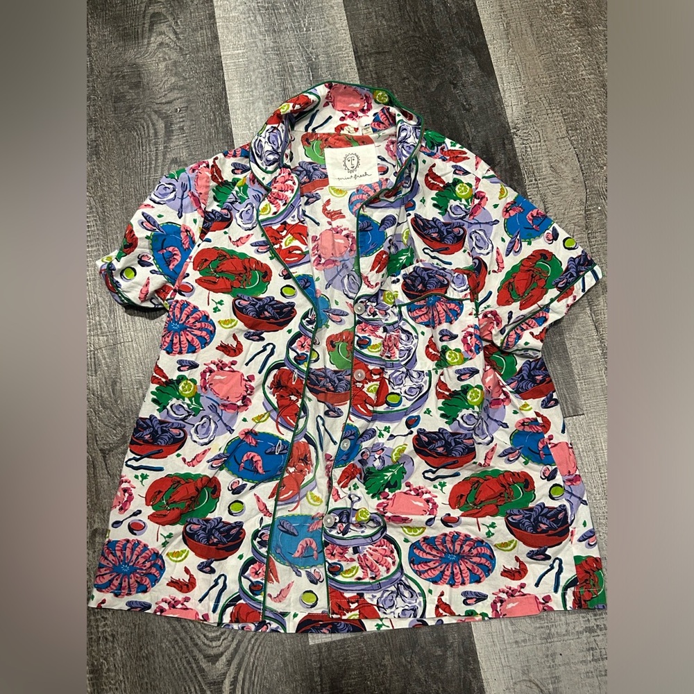 PRINTFRESH SEAFOOD PRINT PAJAMA SET